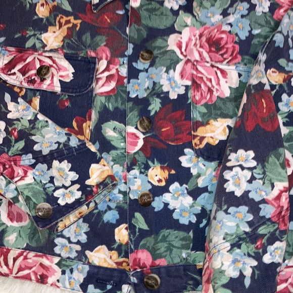 VINTAGE MANOR HOUSE floral jean jacket sz. 8 Med. no flaws, EUC. SALE $20 - Picture 5 of 7